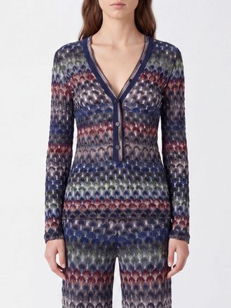 Missoni Cardigan slim fit a righe multicolor con filati in lurex