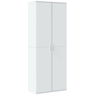 Berkfield Home Highboard White 70x35x180 cm Engineered Wood | Size: 70 x 35 x 180 cm