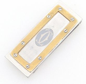 Cartier Gold Silver Stainless Steel Money Clip (Pre-Owned)