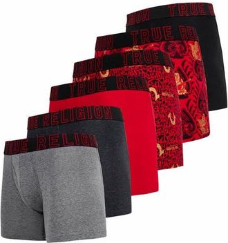True Religion Mens Boxer Briefs Cotton Stretch Underwear for Men Pack of 6 Red/Black at Nordstrom, Size Xx-Large
