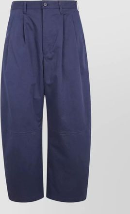 Comme Des Gar&ccedil;ons cotton shorts double pleats belt loops