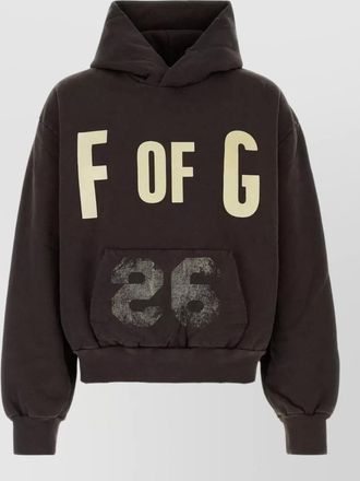 Fear of God cotton hooded sweatshirt graphic front back