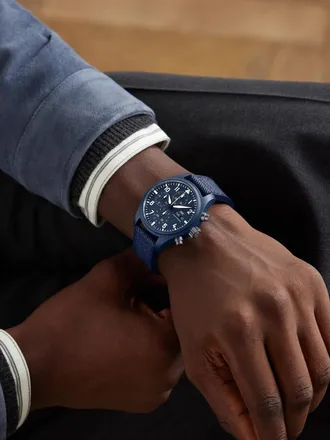 IWC Pilots Top Gun Oceana Automatic Chronograph 41.9mm Ceramic, Webbing and Rubber Watch, Ref. No. IWIW389404