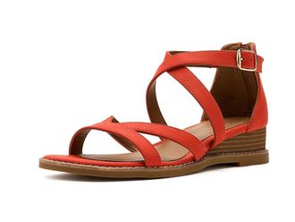 S&ouml;fft Mysti Womens Wedge Shoes Orange : 8.5 B - Medium, Faux Leather