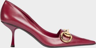 Gucci 75mm Boulevard Leather Pumps