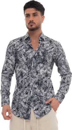 BOSS Camicia casual H-HANK-KENT-C1 Blu BOSS Uomo