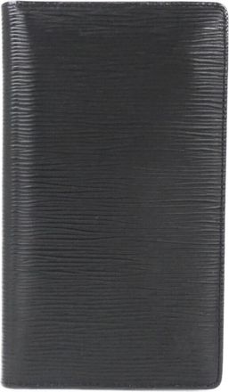 Louis Vuitton Black Leather Long Bill Wallet (Bi-Fold) (Pre-Owned)