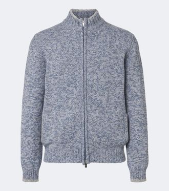 Fedeli Pullover in alpaca e lana con zip