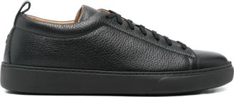 Henderson Zwart Deer Leather Colby Trainers - Heren - Sneakers - Zwart - 44 EU - Leer - Schoenen