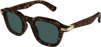 Cartier Ct 0536S 002 Zonnebril - Heren - Zonnebrillen - Bruin - 49 MM - Accessoires