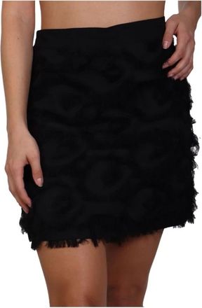 Marella Dames, Rokken, Zwart, Maat: S Leer