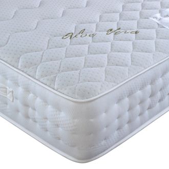 Bedmaster Aloe Vera Pocket Sprung Memory Foam Mattress in White | Size: Super King