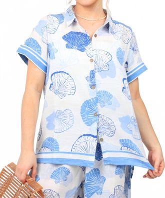 Ocean Drive Clothing Jordan Shell Print Button Up Shirt