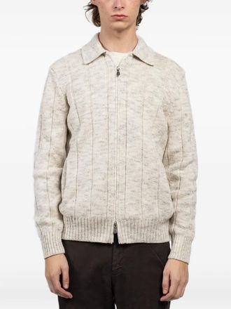 Gran Sasso long-sleeve zip-up cardigan - Toni neutri