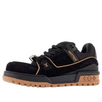 Louis Vuitton Trainer Maxi Sneakers Black Suede 1ABM30