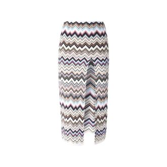 Missoni Zig-zag midirok met split - Dames - Rokken - Veelkleurig - Maat: XS Wol