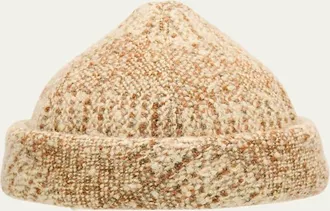 Loro Piana Daiana Norfolk Tweed Beanie