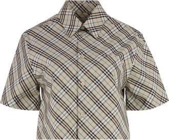 Burberry Grey Regular Checks Shirt