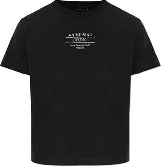 Anine Bing Mujer, Camisetas, Negro, Talla: XS