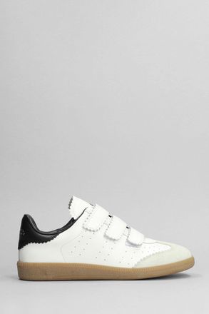 Isabel Marant Sneakers Beth in pelle e camoscio bianco