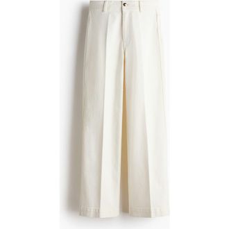 H&M Wide High Jeans in Light Beige at Nordstrom, Size 12