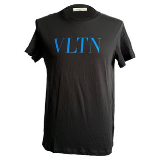 Valentino Valentino VLTN Logo T-Shirt van Zwart Katoen