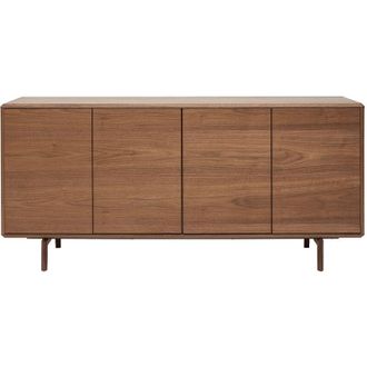 Miliboo Aparador Vintage Con 4 Puertas De Madera Oscura 160 Cm Suva