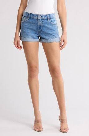 Alice & Olivia Clare Mr Short Rolled Cuff Shorts in Sullivan Vintage Blue at Nordstrom Rack, Size 24