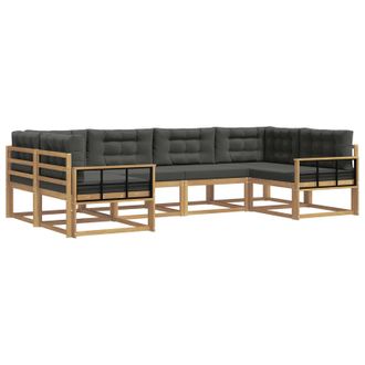 vidaXL Conjunto De Sof&aacute;s De Exterior 6 Pcs Blanco Y Antracita Vidaxl