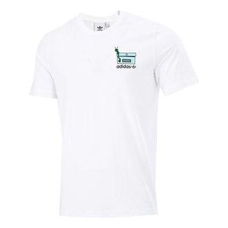 adidas originals Mens Worm Chest Tee Logo White GN2147