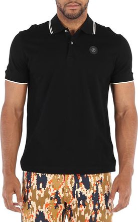 Roberto Cavalli Mens Black Logo Sim Fit Polo Shirt, Size X-Small