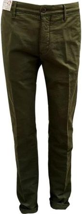Incotex Chino Broek - Heren - Chinos - Groen - W33 - Katoen - Broeken
