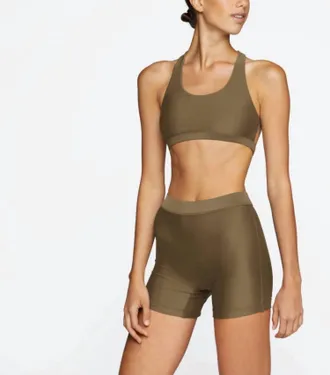 Mikoh Swimwear Balan Biker Short In Clay