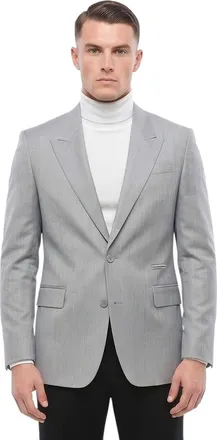 Dior Grey Peaked Lapel Blazer