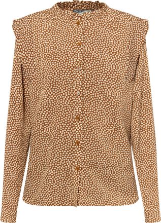 Dreimaster Dreimaster Bloes met lange mouwen Dames Donker kameelbeige