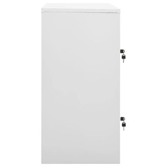 Berkfield Home Locker Cabinet Light Grey & Red 90x45x92.5 cm Steel