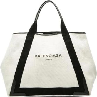 Balenciaga Pre-owned Tote Bags, female, White, Size: ONE SIZE Pre-owned Vintage Tote Bag