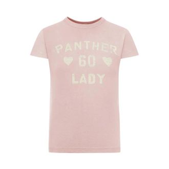Valentino T-Shirts, female, Pink, Size: M Panther Lady T-shirt