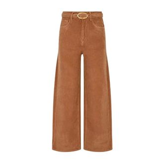 Twinset Pantaloni Balloon in Velluto a Coste - - Trousers - Donna - Marrone - XS