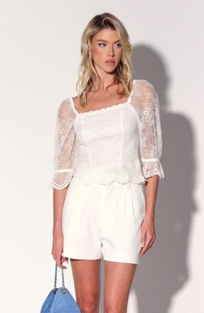 Walter Baker Georgina Top in Ivory Lace at Nordstrom, Size X-Large