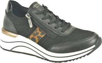 Remonte Zwart Runner N.+tiret Spie Z. - Dames - Sneakers - Zwart - 39 EU - Schoenen