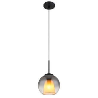 Globo Lighting L&aacute;mpara Colgante - Barry - Negro - Vidrio - &Oslash; 20cm - E27