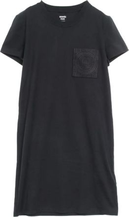 Herm&egrave;s Abito con ricamo H 2020 - Nero