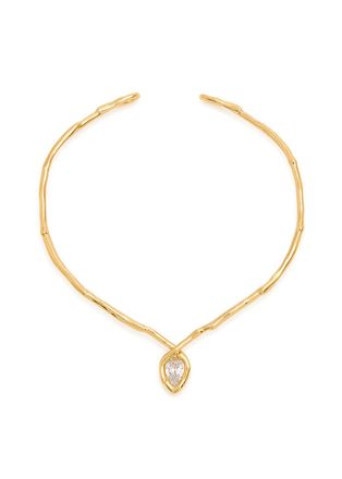 Alexis Bittar Alexis Bittar Asterales Crystal-embellished 14kt Gold-plated Choker - One Size