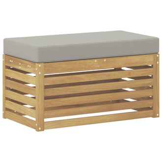 vidaXL Banco De Taburete Exterior Con Coj&iacute;n Blanco 80 X 43 X 45 Cm Vidaxl
