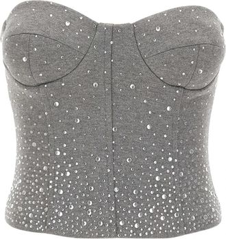 Twentyfourhaitch Bustier Top - Dames - Tops zonder mouwen - Grijs - L - Tops