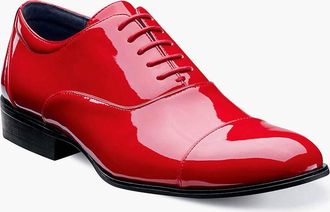 Stacy Adams Mens Gala Cap Toe Oxfords In Red