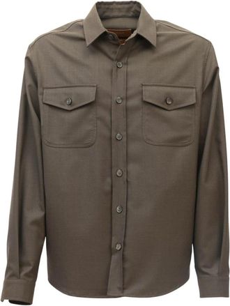 Cruna Overshirt Osaka - Heren - Zomerjassen - Bruin - M - Wol - Jassen