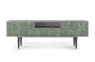 StoryZ Mueble de TV azul-verde 2 cajones y 1 puerta L 170 cm