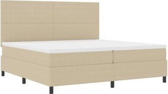 vidaXL Cama Tipo Box Spring Gris Claro Y Blanco. 203 X 200 X 128 Cm Vidaxl